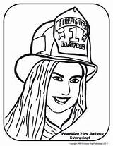 Firefighter Coloring Fire Pages Female Safety Women Firefighters Drawing Color Prevention Volunteer Children Emt Department 2009 Dayna Dept Daughters Book sketch template