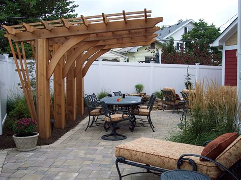 patio pergola  water feature   backyard  showcase  irvington outdoor