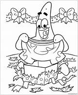 Spongebob Pages Patrick Christmas Coloring Printable Color Holidays sketch template