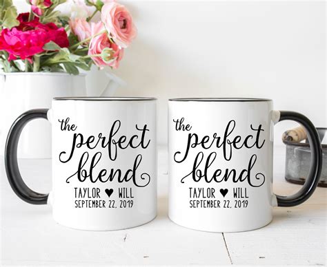 personalized coffee mug custom coffee cup wedding mug engagement gift idea couples bridal