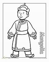 Coloring Pages Multicultural Mongolia Mongolian Children Kids Traditional Around Education Colouring Worksheets Worksheet Sheets Clothing People Color Detailed Peruvian Sheet sketch template
