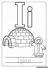 Coloring Igloo sketch template