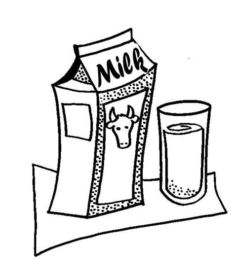 milk carton  glass  delicious milk coloring page netart