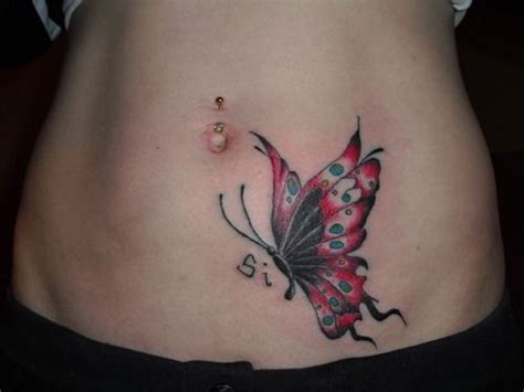 22 Stomach Tattoo Designs For Women And Girls Tattoos Mob Butterfly