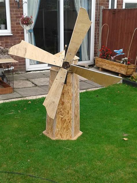 handmade windmill  recycled wood  pallets