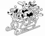 Mickey Coloring Mouse Christmas Disney Pages Winter Friends Minnie Printable Drawing Color Kids Print Sleigh 6bb3 Merry Colors Book Getcolorings sketch template