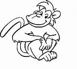 Monkey Coloring Pages Clipart Kids Cartoon Monkeys Printable Clip Sheets Cliparts Library Clipartbest Print Animal Mono Clipground sketch template
