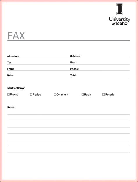 printable fax cover sheet templates realia project