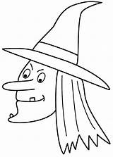 Witch Halloween Coloring Witches Face Pages Printable Drawing Easy Spider Color Kids Simple Scary Sheets Print Pumpkin Colouring Template Drawings sketch template