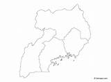 Uganda Regions Districts sketch template