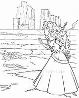 Brave Merida Coloring Pages Princess Disney Drawing Getdrawings sketch template