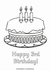 Happy Pages Birthday Colouring 4th Coloring 5th 3rd Cake Birthdays Printable Cards Print Party Cakes Candles 100th Explore Pdf Activityvillage sketch template