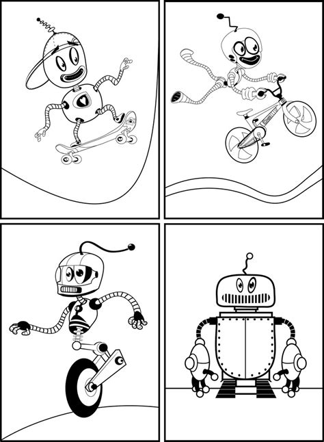 robot coloring pages etsy