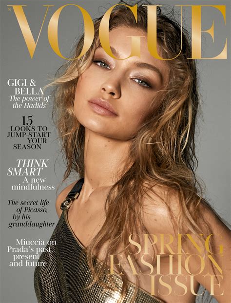 Gigi Hadid First American Vogue Cover Gigi Hadid Scores