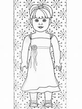 Coloring American Pages Doll Girl Printable Girls Color sketch template