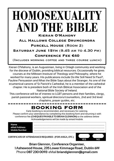 homosexuality and the bible june 15th all hallows college