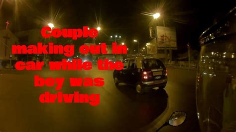 Couple Making Out In Car While Driving Exploring Mumbai At Night