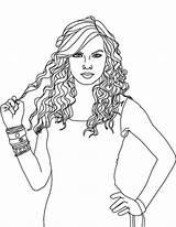 Swift Taylor Coloring Pages Celebrities Hair Drawing Printable Color Coloring4free Realistic Curly Hold Print Getcolorings 1989 Kb Getdrawings sketch template
