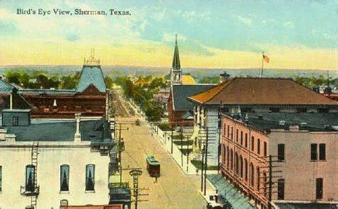 sherman texas sherman texas vintage postcard aerial