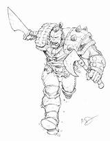 Orc sketch template