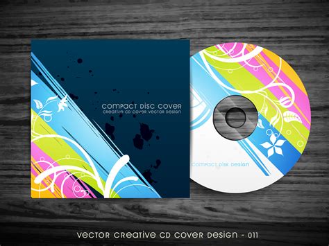 colorful cd cover design  vector art  vecteezy