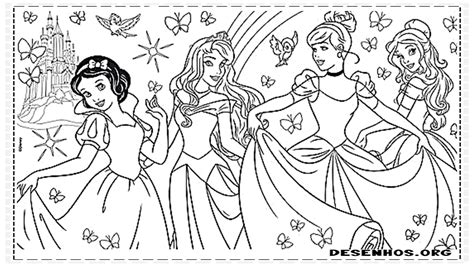 aprender sobre  imagem desenhos princesas  colorir br