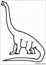 Brachiosaurus Dinosaurus sketch template