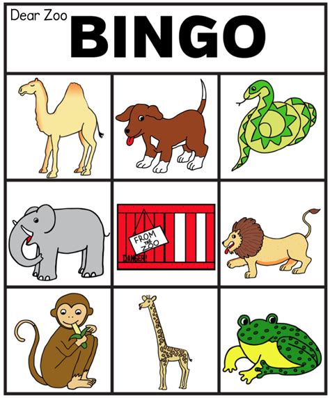 animal bingo  printable printable world holiday