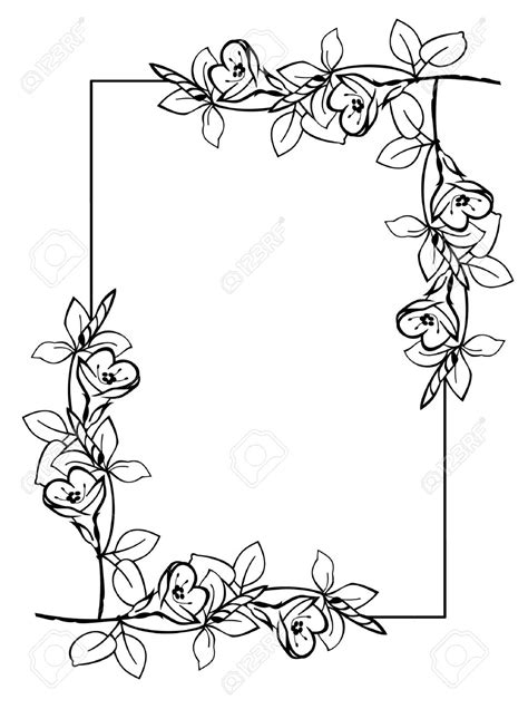 flower border drawing  getdrawings