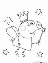 Peppa Pig Fairy Coloring Pages Printable sketch template