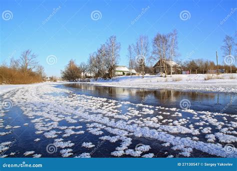 winter village stock image image  real cabin landscape
