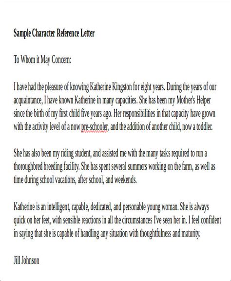 character reference letter  lawyer cover letter