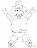 Coloring Clown Pages Happy Drawing sketch template