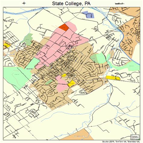 state college pennsylvania street map