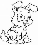 Dog Coloring Pages Kids Puppy Dogs Print Easy Colouring Clipart Printable Color Little Barking Animal Sheets Drawing K9 Cliparts Draw sketch template