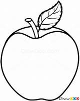 Apple Fruits Drawing Fruit Draw Kids Outline Line Basket Pencil Step Clipartmag Bitten Bowl Drawings Paintingvalley sketch template