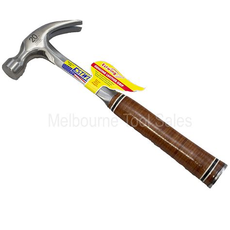 estwing ec  oz hammer leather grip curved claw smooth face estwing