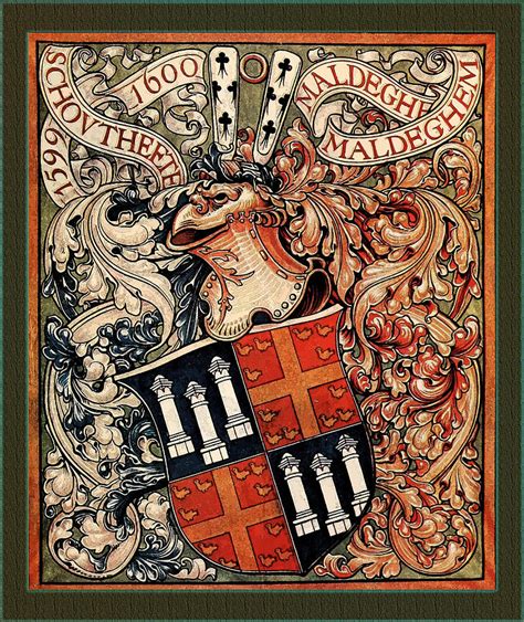 municipality of maldegem belgium medieval coat of arms digital art by