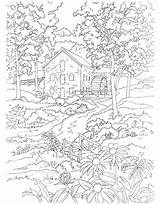 Coloring Pages Scenery Landscape Beautiful Adults Drawing Jungle Printable Natural Colouring Color Mountain Sheets Getdrawings Print Excellent Getcolorings sketch template