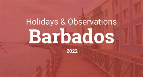 holidays and observances in barbados in 2022