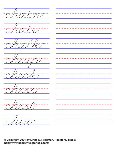 cursive handwriting exercises hand writing