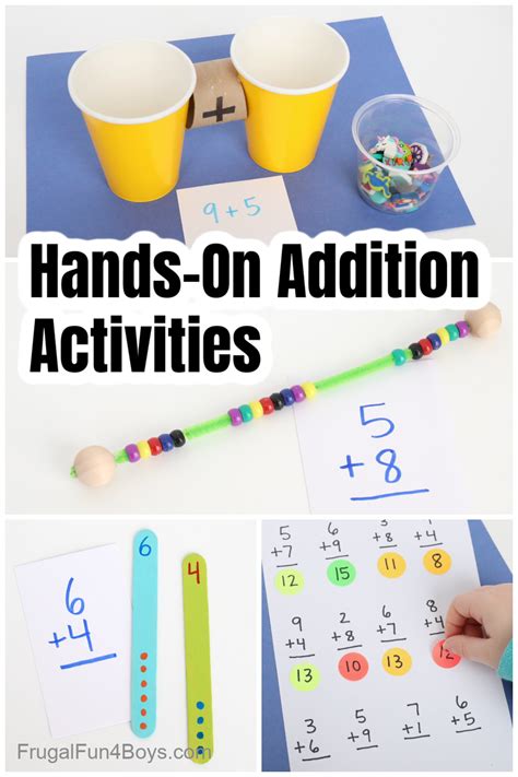 addition activities simple materials frugal fun  boys