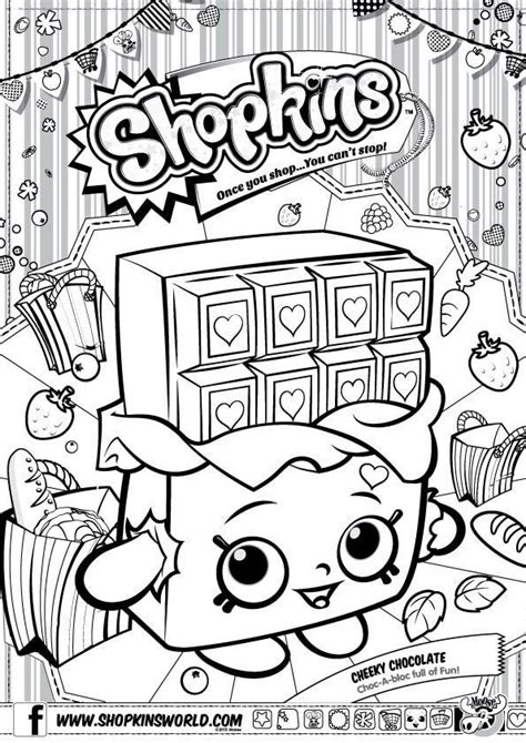 shopkins coloring pages season  cherry chocolate shopkins colouring
