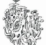 Trippy Mushrooms Psychedelic Shrooms Clipartmag Mandala sketch template