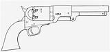 Revolver Colt Navy Draw Drawing Clip Clipart Stock Pngkit sketch template