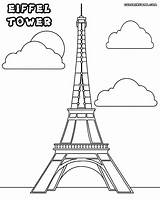 Tower Coloring Pages Eiffel Kids Drawing Colouring Color Colorings Choose Board sketch template