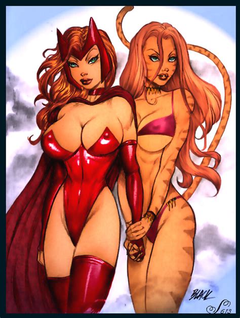 Scarlet Witch And Tigra Avengers Lesbian Porn Luscious