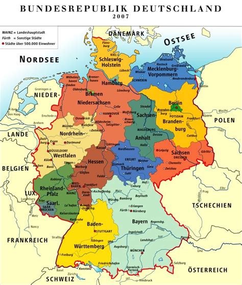 provinces  germany map