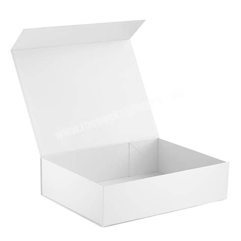 matte white folding rigid paper cardboard packaging gift box