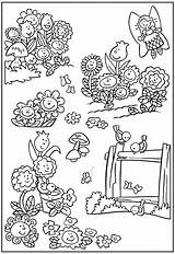 Coloring Garden Pages Flower Gardening Beautiful Color Fairy House Flowers Kids Print Little Colorful Insects Touch Add sketch template